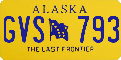 AK license plate GVS793