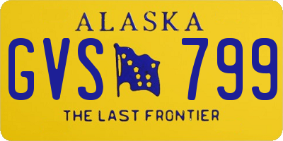 AK license plate GVS799