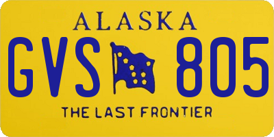 AK license plate GVS805