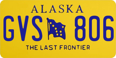 AK license plate GVS806