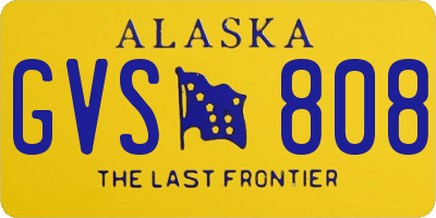 AK license plate GVS808