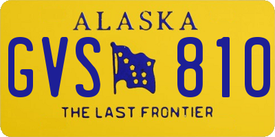 AK license plate GVS810