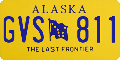 AK license plate GVS811