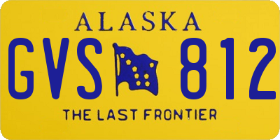 AK license plate GVS812