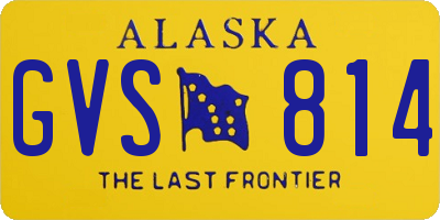 AK license plate GVS814