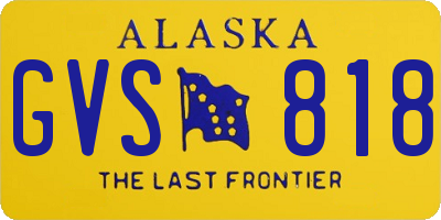 AK license plate GVS818