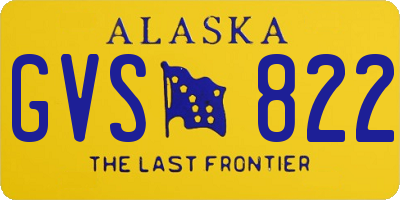 AK license plate GVS822