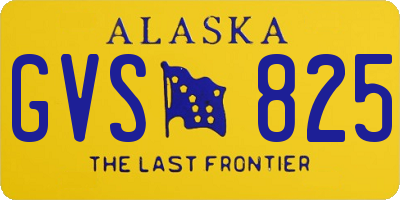 AK license plate GVS825