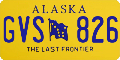 AK license plate GVS826