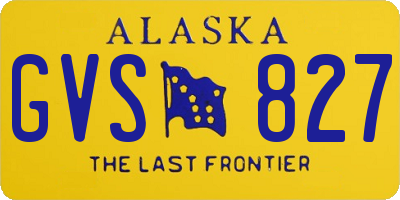 AK license plate GVS827