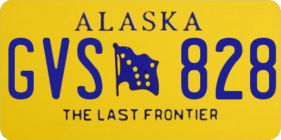 AK license plate GVS828