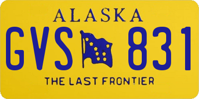 AK license plate GVS831