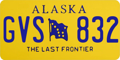 AK license plate GVS832