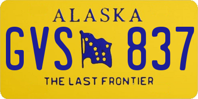 AK license plate GVS837