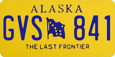 AK license plate GVS841