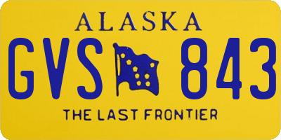 AK license plate GVS843