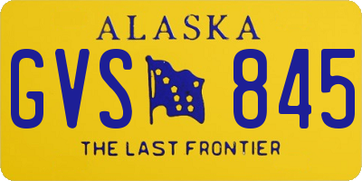 AK license plate GVS845