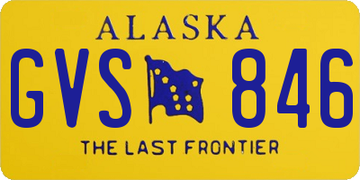 AK license plate GVS846