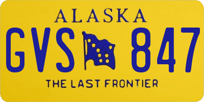 AK license plate GVS847