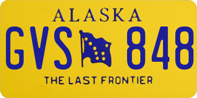 AK license plate GVS848