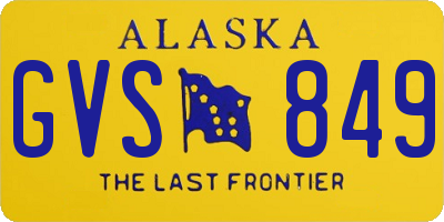 AK license plate GVS849