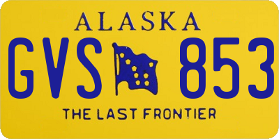 AK license plate GVS853