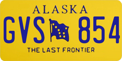 AK license plate GVS854