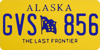 AK license plate GVS856