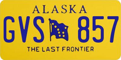 AK license plate GVS857