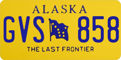 AK license plate GVS858