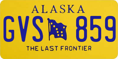 AK license plate GVS859