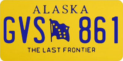 AK license plate GVS861