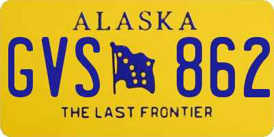 AK license plate GVS862