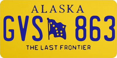 AK license plate GVS863