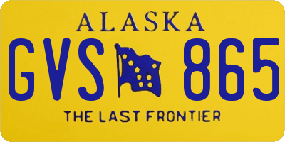 AK license plate GVS865