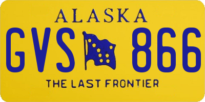 AK license plate GVS866