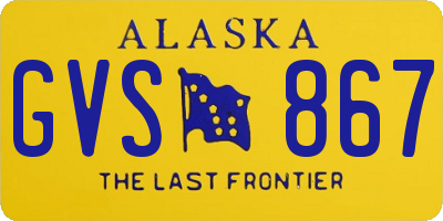 AK license plate GVS867