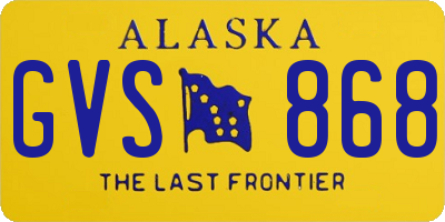 AK license plate GVS868