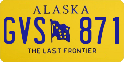 AK license plate GVS871