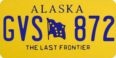 AK license plate GVS872