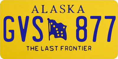 AK license plate GVS877