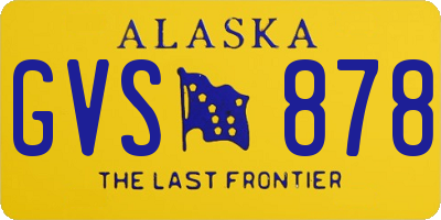 AK license plate GVS878