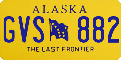 AK license plate GVS882