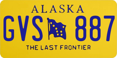 AK license plate GVS887