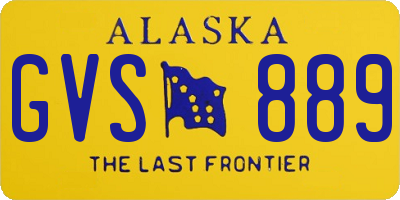 AK license plate GVS889