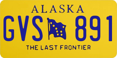 AK license plate GVS891