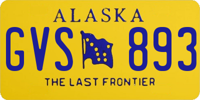 AK license plate GVS893