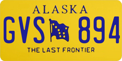 AK license plate GVS894