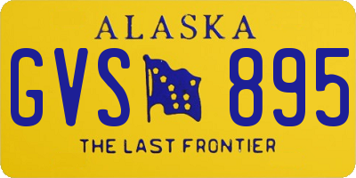 AK license plate GVS895