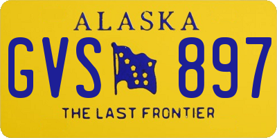 AK license plate GVS897